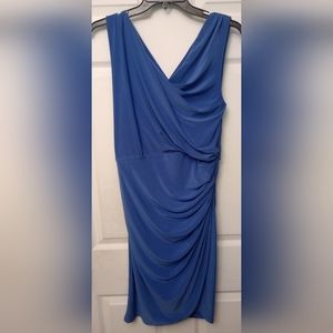 Cato blue stretchy ruched dress. Size 8